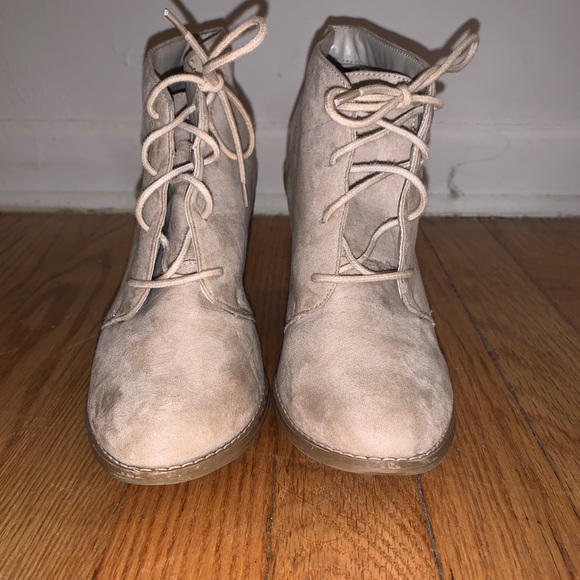 Tan Suede Booties - Picture 2 of 4